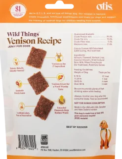 O.T.I.S. Wild Things Jerky Dog Treats Venison Recipe 4-oz