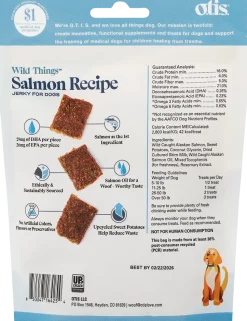 O.T.I.S. Wild Things Jerky Dog Treats Salmon Recipe 4-oz