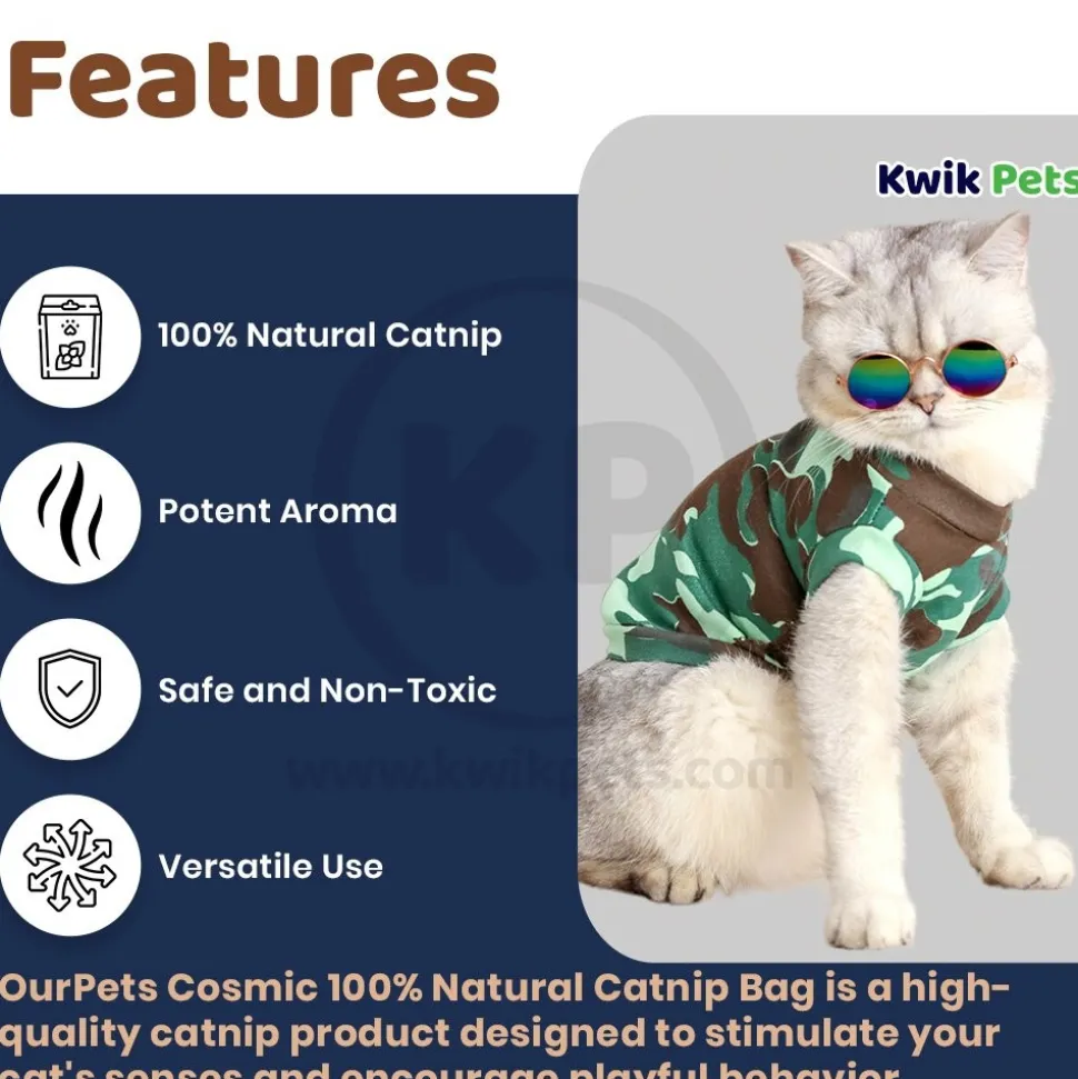 OurPets Cosmic 100% Natural Catnip Bag 0.5-oz