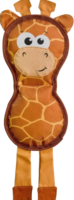 Outward Hound Fire Biterz Giraffe Firehose Plush Dog Toy Brown Medium