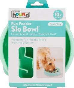 Outward Hound Fun Feeder Interactive Dog Bowl Slow Feeder Mint Extra Small