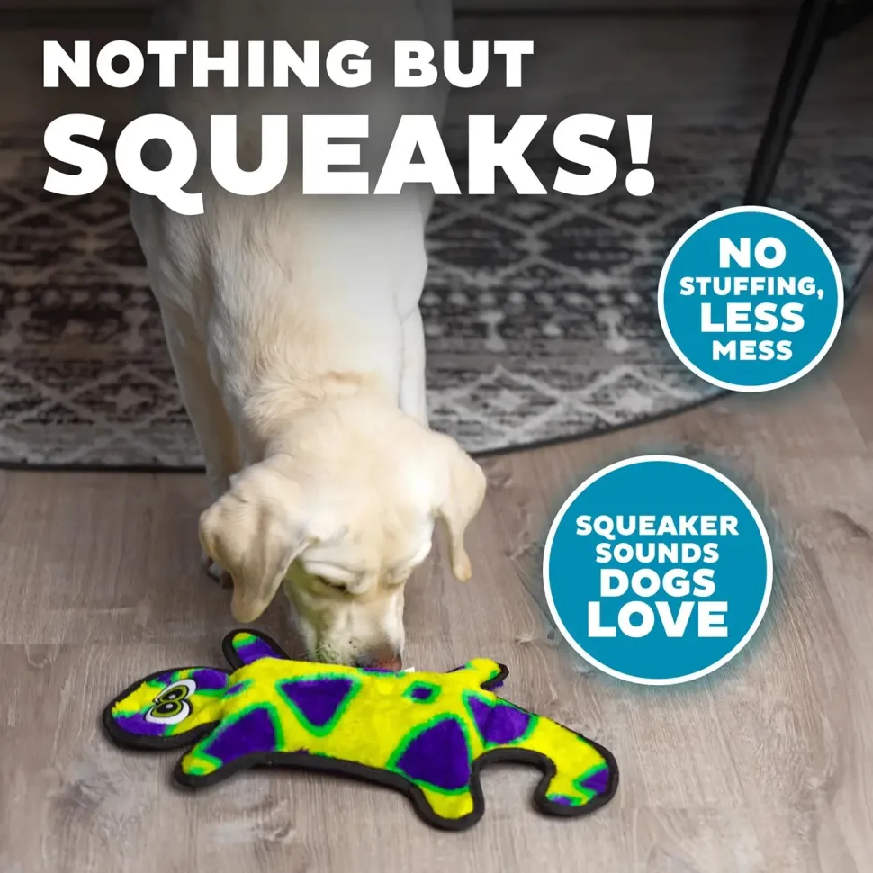 Outward Hound Invincibles Durablez Gecko Dog Toy Yellow & Green Large