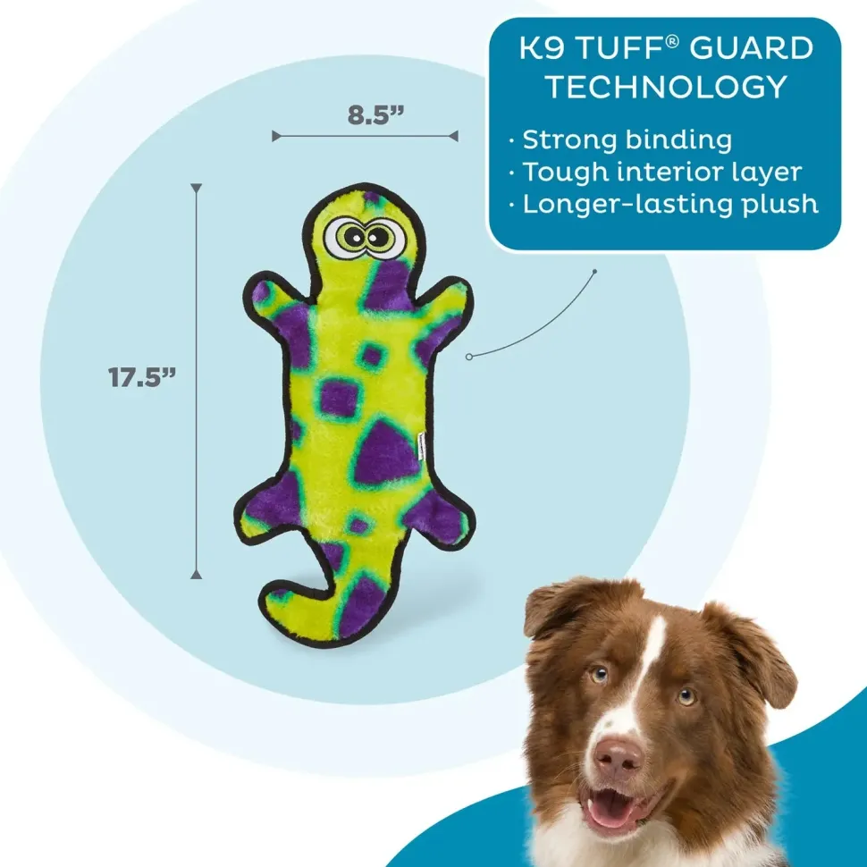 Outward Hound Invincibles Durablez Gecko Dog Toy Yellow & Green Large