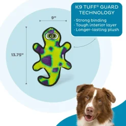 Outward Hound Invincibles Durablez Gecko Dog Toy Yellow & Green Medium
