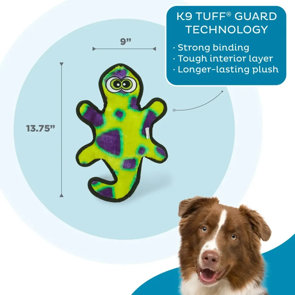 Outward Hound Invincibles Durablez Gecko Dog Toy Yellow & Green Medium