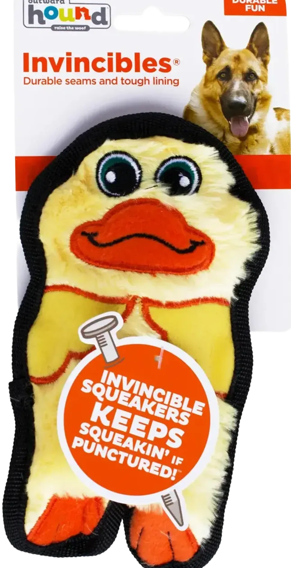 Outward Hound Invincibles Mini Dog Toy Duck XS