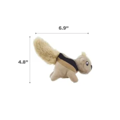 Outward Hound Squeakin' Animals Dog Toy Squirrel 3 Count