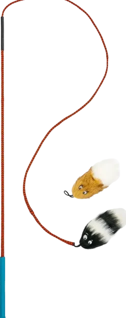 Outward Hound Tail Teaser Dog Wand Toy with Refill Multicolor