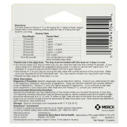 Panacur C Canine Dewormer fenbendazole 4 Gram Pack for Dogs Up To 40 lbs 3 Count Red