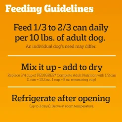 Pedigree Chopped Ground Dinner Adult Wet Dog Food Chicken & Rice 13.2-oz