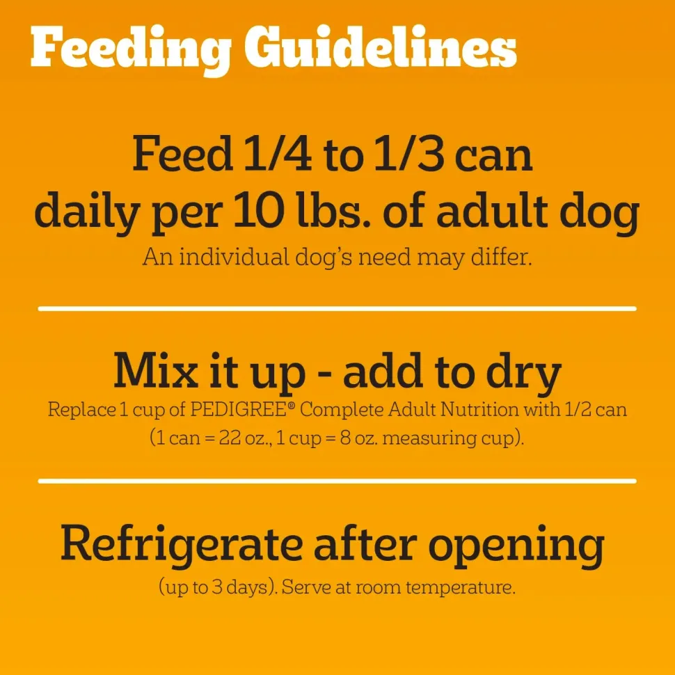 Pedigree Chopped Ground Dinner Adult Wet Dog Food Beef 22-oz