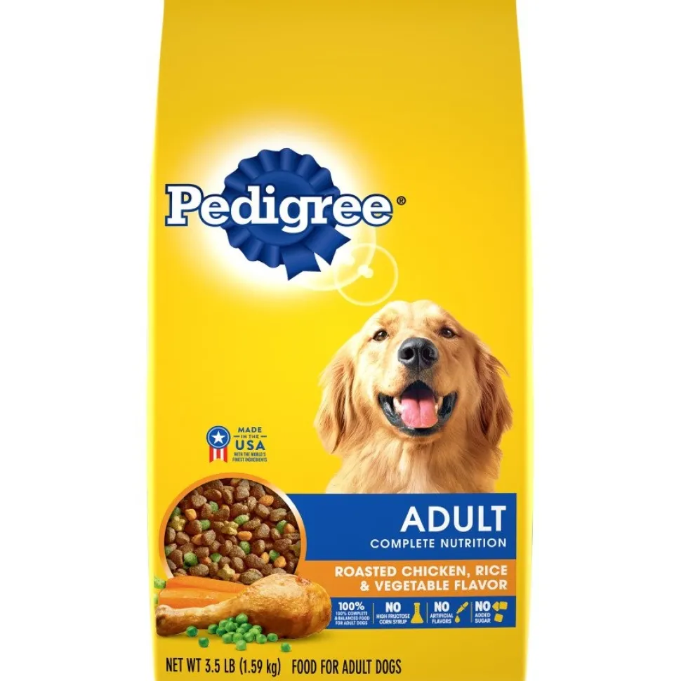 Pedigree Complete Nutrition Adult Dry Dog Food Roasted Chicken, Rice & Vegetable 3.5-lb