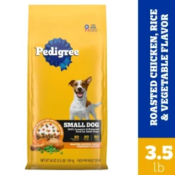 Pedigree Complete Nutrition Adult Dry Small Dog Food Roasted Chicken, Rice & Vegetable 3.5-lb