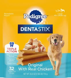 Pedigree DENTASTIX Dog Dental Treat Original w/Real Chicken 32 Count