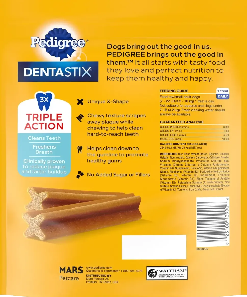 Pedigree DENTASTIX Dog Dental Treat Original w/Real Chicken 58 Count