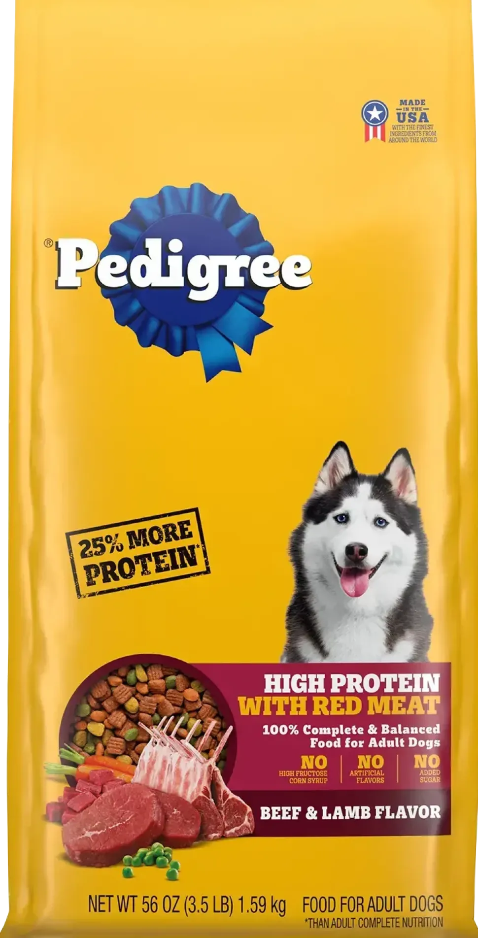 Pedigree High Protein Adult Dry Dog Food Beef & Lamb 3.5-lb