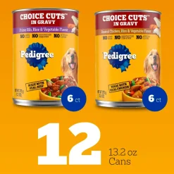 Pedigree Homestyle Meals Adult Wet Dog Food Variety Pack Prime Rib & Roasted Chicken 12 Count 9.9-lb