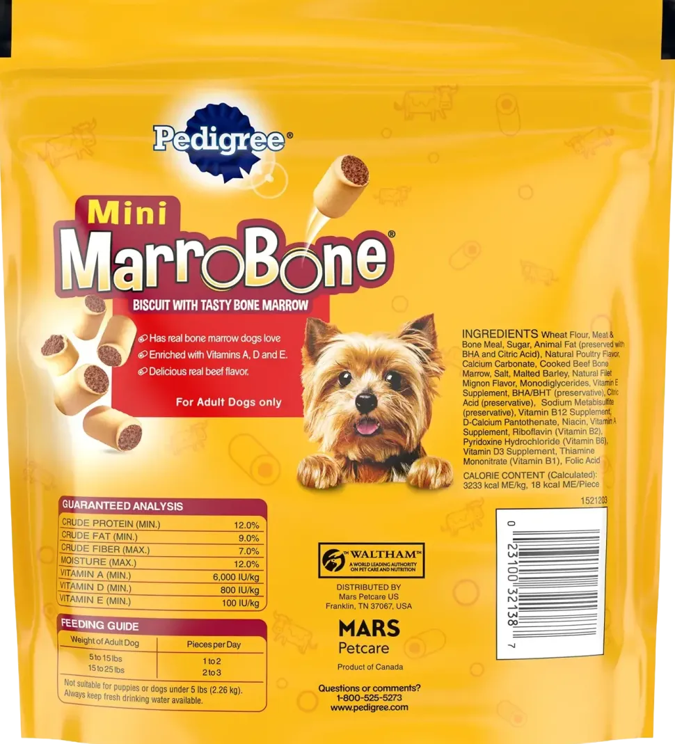 Pedigree MarroBone Biscuit Dog Treats Beef Mini 15-oz