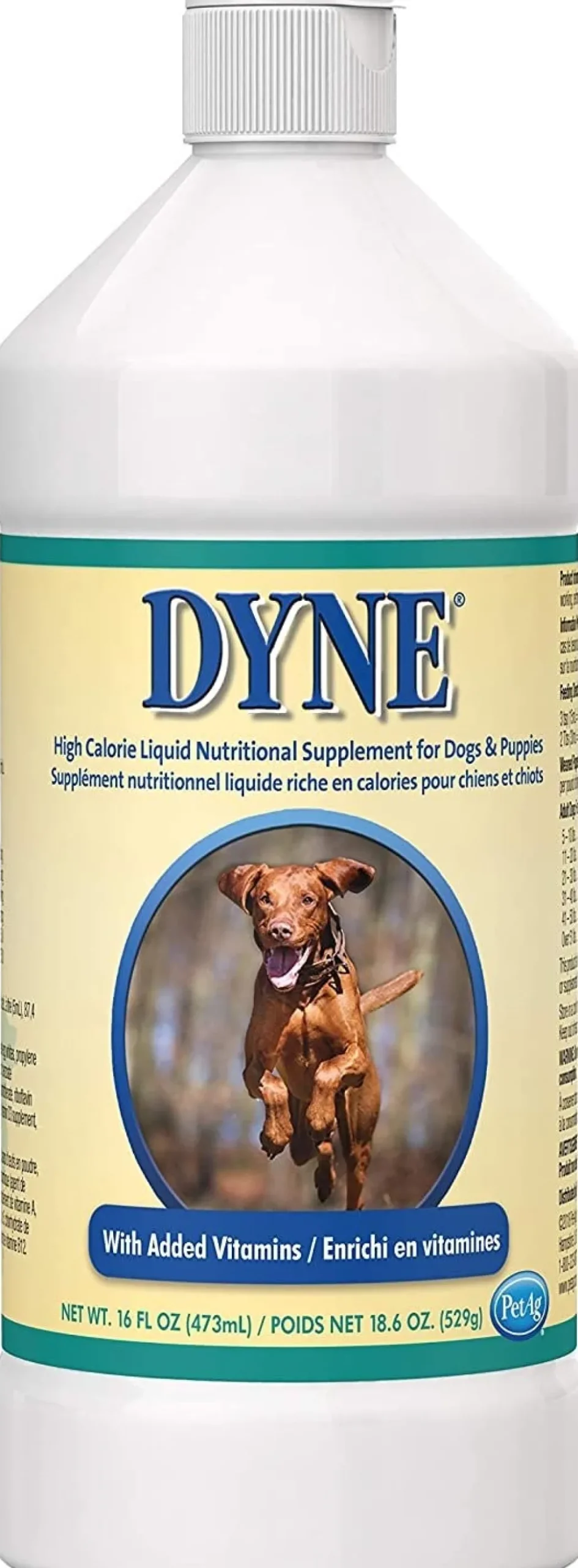 PetAg Dyne High Calorie Liquid Nutritional Supplement for Dogs & Puppies Vanilla 16-oz
