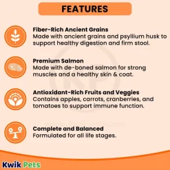 Petcurean Go! Solutions Digestion & Gut Health Dry Cat Food Salmon with Ancient Grains 3-lb