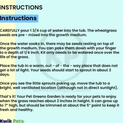 Pet Greens Garden Pet Grass Self-Grow Kit Organic Wheatgrass 3-oz