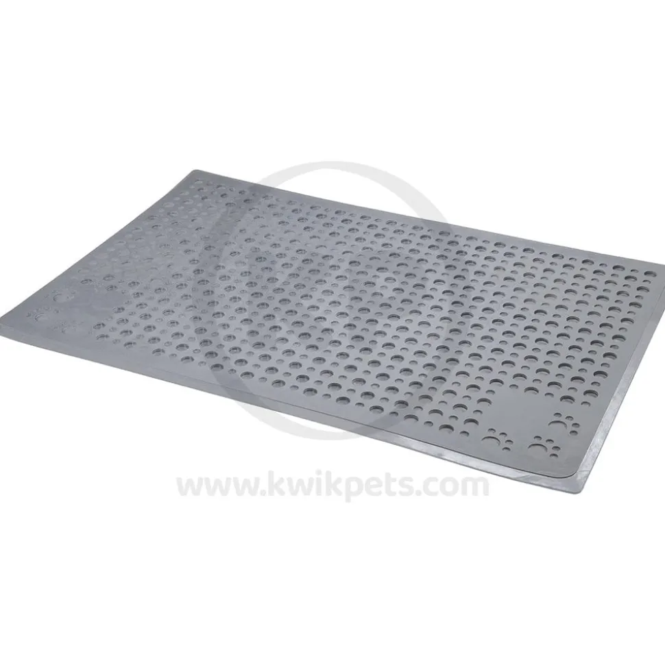 Petlinks Purr-Fect Paws Litter Mat Grey Medium