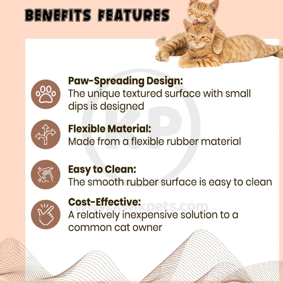 Petlinks Purr-Fect Paws Litter Mat Grey Medium