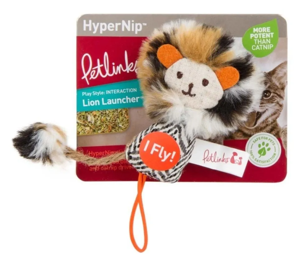 Petlinks Safari HappyNip Lion Launcher Catnip Cat Toy Multicolor