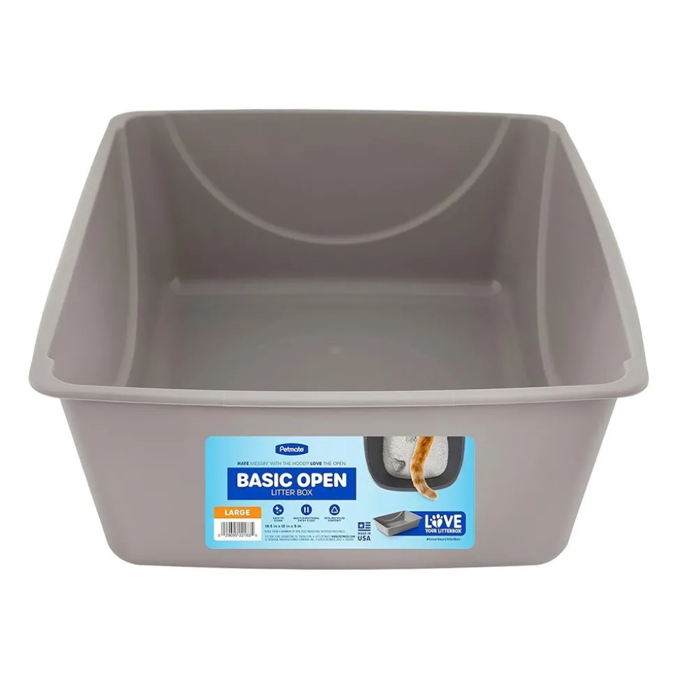 Petmate Basic Cat Litter Pan Mouse Gray Small