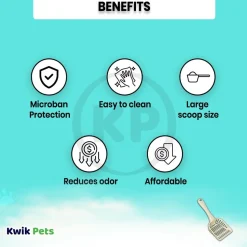 Petmate Cat Litter Scoop with Microban Bleached Linen Jumbo
