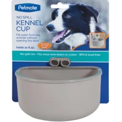Petmate No Spill Dog Kennel Cup Grey Large