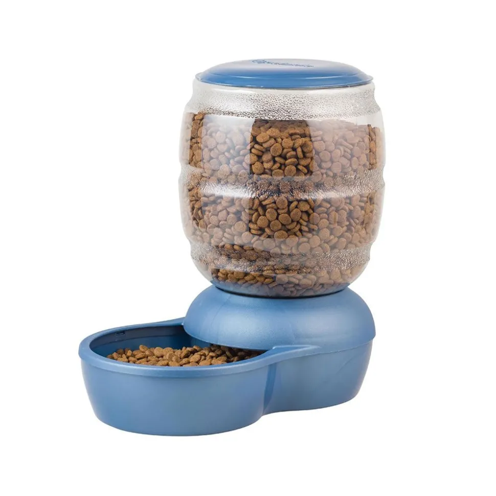 Petmate Replendish Automatic Dog & Cat Gravity Feeder with Microban Pearl Peacock Blue Extra Small
