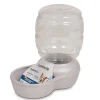 Petmate Replendish Automatic Dog & Cat Gravity Water Bowl with Microban Pearl Silver Grey Medium