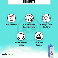Petmate Top Entry Cat Litter Box Liners Clear One Size 8 Count