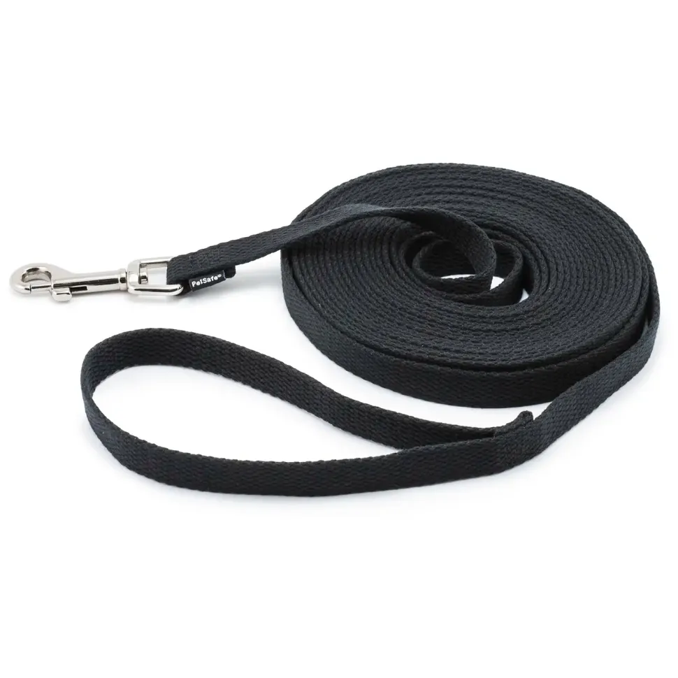 PetSafe Cotton Training Lead for Dogs Black 5/8 In X 20 ft