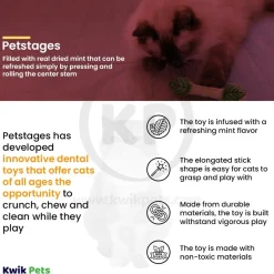 Petstages Fresh Breath Mint Stick Cat Toy One Size