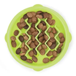 Petstages Hound Kitty Slow Feeder Cat Bowl Green Extra Small 6-oz