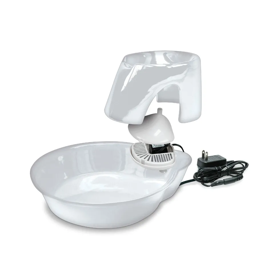 Pioneer Pet Big Max Ceramic Dog & Cat Drinking Fountain White 128-oz