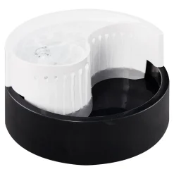 Pioneer Pet Fung Shui Plastic Dog & Cat Drinking Fountain Black & White 60-oz