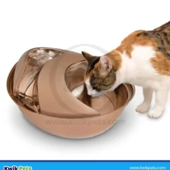 Pioneer Pet Raindrop Rose Gold Stainless Steel Dog & Cat Drinking Fountain 60-oz
