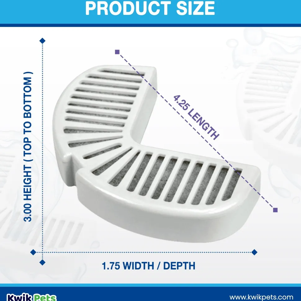 Pioneer Pet Replacement Filters for Dog & Cat Ceramic and Stainless Steel Fountains 4 Count