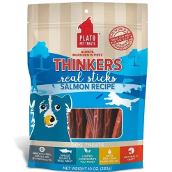 Plato Thinkers Real Sticks Salmon Dog Treats 10-oz