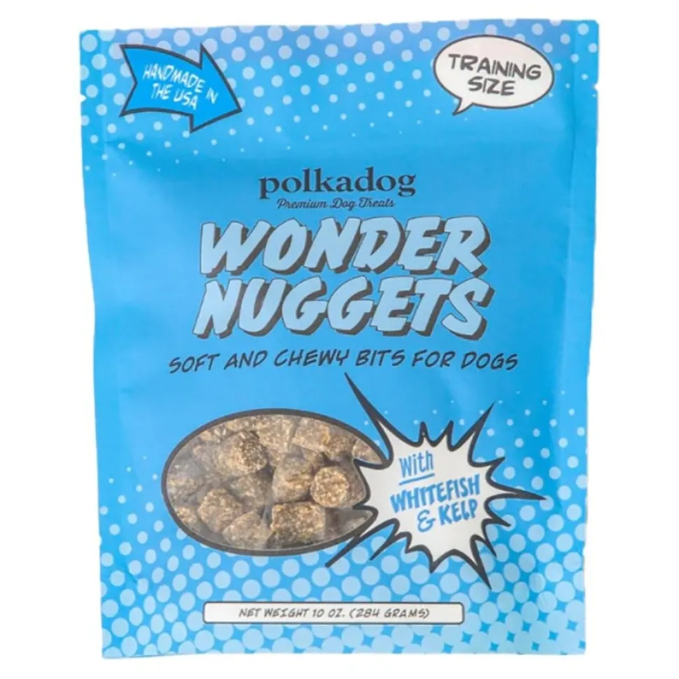 Polkadog Wonder Nuggets Soft & Chewy Dog Treats Whitefish & Kelp 10-oz
