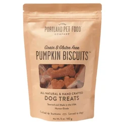 Portland Pet Food Company Grain & Gluten Free Pumpkin Biscuits Dog Treats 5-oz