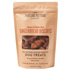 Portland Pet Food Company Grain & Gluten Free Gingerbread Biscuits Dog Treats 5-oz