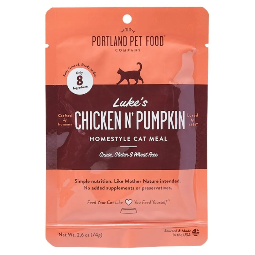 Portland Pet Food Company Luke's Chicken N' Pumpkin Homestyle Wet Cat Food 2.6-oz