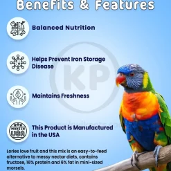 Pretty Bird Species Specific Lory Pelleted Bird Food 3-lb