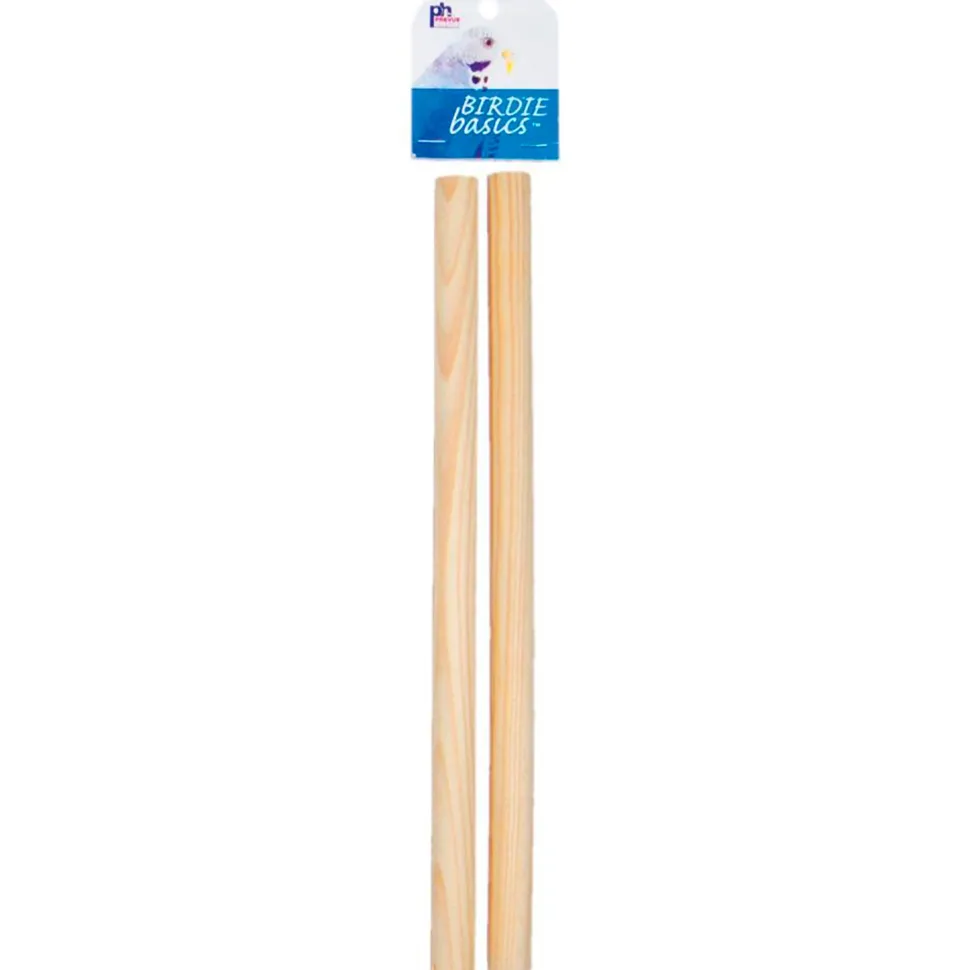 Prevue Pet Products Birdie Basics Wood Perch Brown 2 Count 13-3/8 in X 3/4 in