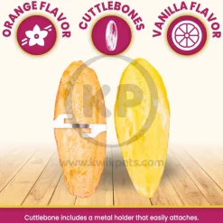 Prevue Pet Products Orange & Vanilla Flavored Cuttlebone for Birds 4-in 2 Count