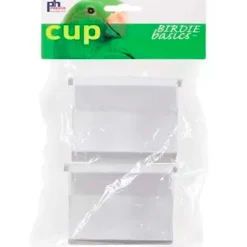 Prevue Pet Products Plastic Cup for Outside Access Universal Bird Cages 2 Count